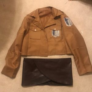 ATTACK ON TITAN COSPLAY JACKET + LEATHER WRAP!!!